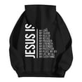 thumbnail image 4 of HNMKIU Women's Casual Crew Neck God Letter Print Hoodies for Women 05_Black,L, 4 of 5