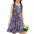 thumbnail image 6 of AUNVITO Girls Sleeveless Dress Round Neck Tank Casual Summer Print Dress, 6 of 6