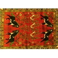thumbnail image 1 of Ahgly Company Indoor Rectangle Persian Yellow Traditional Area Rugs, 2' x 4', 1 of 4