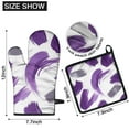 thumbnail image 6 of Purple and Grey Abstract Art Artwork Kitchen Oven Mitt and Pot Holder Sets 4 Pcs for Baking, Cooking and Grilling, Heat Resistant Up To 392 °F, 6 of 7