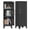 Blcak, variant on Firstsky 46"H Black Metal Locker with 1 Lockable Door and 2 Adjustable Shelves for Employees, 3 Tier Small Storage Cabinet with Detachable Legs and Handle for Kitchen,Office,Gym,School,Easy Assembly