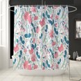 thumbnail image 3 of Juego de alfombrillas de baño NikouMX 3 piezas estampado de flores Cortina de ducha impermeable, 3 of 8
