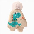 thumbnail image 5 of Boys Beanie Knitted Cute Dinosaur Cartoon Hat Kids Winter Warm Hat for 3-6 Years Toddler Kids Boys, 5 of 6