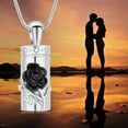thumbnail image 7 of Rose Flower Cylinder Cremation Jewelry for Ashes Urn Necklace Lockets for Human Ashes Pet Ashes Holder, 7 of 7