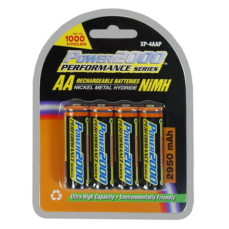 Metal Hydride Aa Batteries Miscellaneous XP10AA Power2000 Performance Series - 2,950 Mah 10 Pack Nickle Metal Hydride Aa Rechargeable Batteries ()