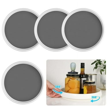 sixwipe 4 Pack 10 inch Non-Skid Lazy Susan Turntable, Lazy Susan Turntable for Kitchen Cabinets, Pantry Organization, Kitchen Storage, Refrigerator, Countertop, Spice Rack