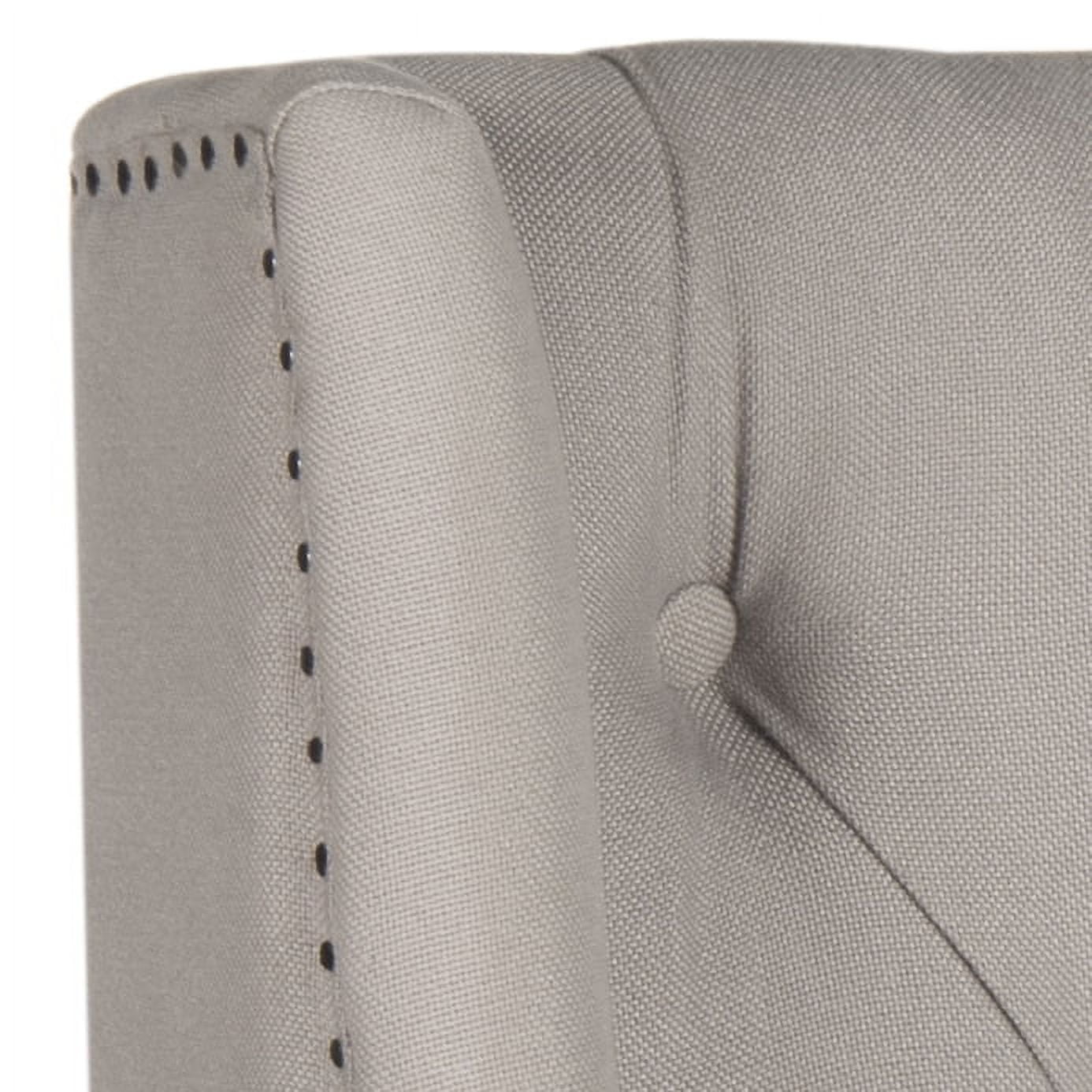 Safavieh London Retro Winged Tufted Headboard with Flat Nail Heads, Full, Taupe