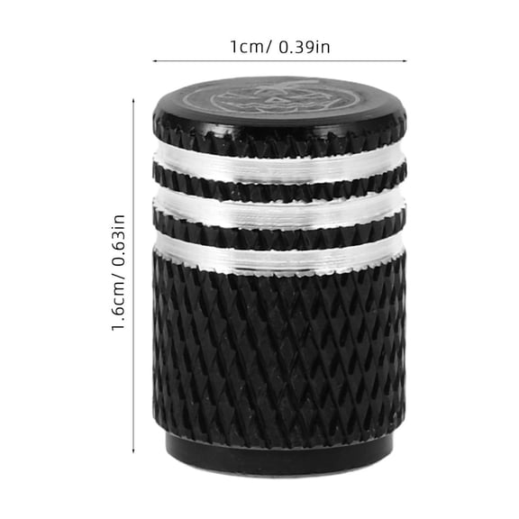 EXHUMKY Black Stainless Steel Tire Valve Caps Universal Fit Car Tire Valve Stem Covers