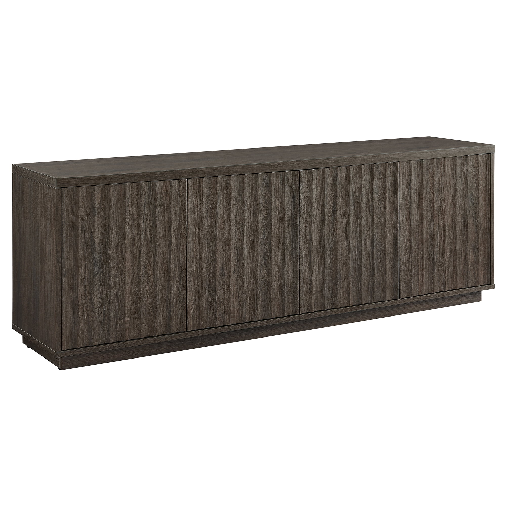 Bourne Rectangular Fluted TV Stand for TV's up to 75" in Brown Oak