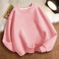 thumbnail image 4 of Vunhao Girls Sweatshirts Crop, Solid Casual Fashion Crewneck Long Sleeve Girls Pullover Tops on Sale Pink Size 3-11 T, 4 of 4