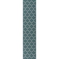 thumbnail image 1 of Unique Loom Tapis d'Extérieur en Treillis 2' 7 x 12' Runner Sarcelle/gris, 1 of 1