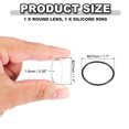 thumbnail image 2 of Uxcell 3 Set Transparant LED Polished Edge Flashlight Glass Lens with Black Silicone Ring for Light Lens Replacement 1.1", 2 of 7