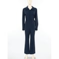 thumbnail image 3 of Yartina Work Coveralls for Women Long Sleeve Button Down Jumpsuit Rompers Mechanic Work Jumpsuit Navy Blue S, 3 of 7