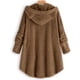 thumbnail image 3 of Puntoco Mujeres Botón Abrigo Solidtops Sudadera Con Capucha Suelta Suéter Blusa Más Tamaño Liquidación Puntoco Puntoco-5877, 3 of 7