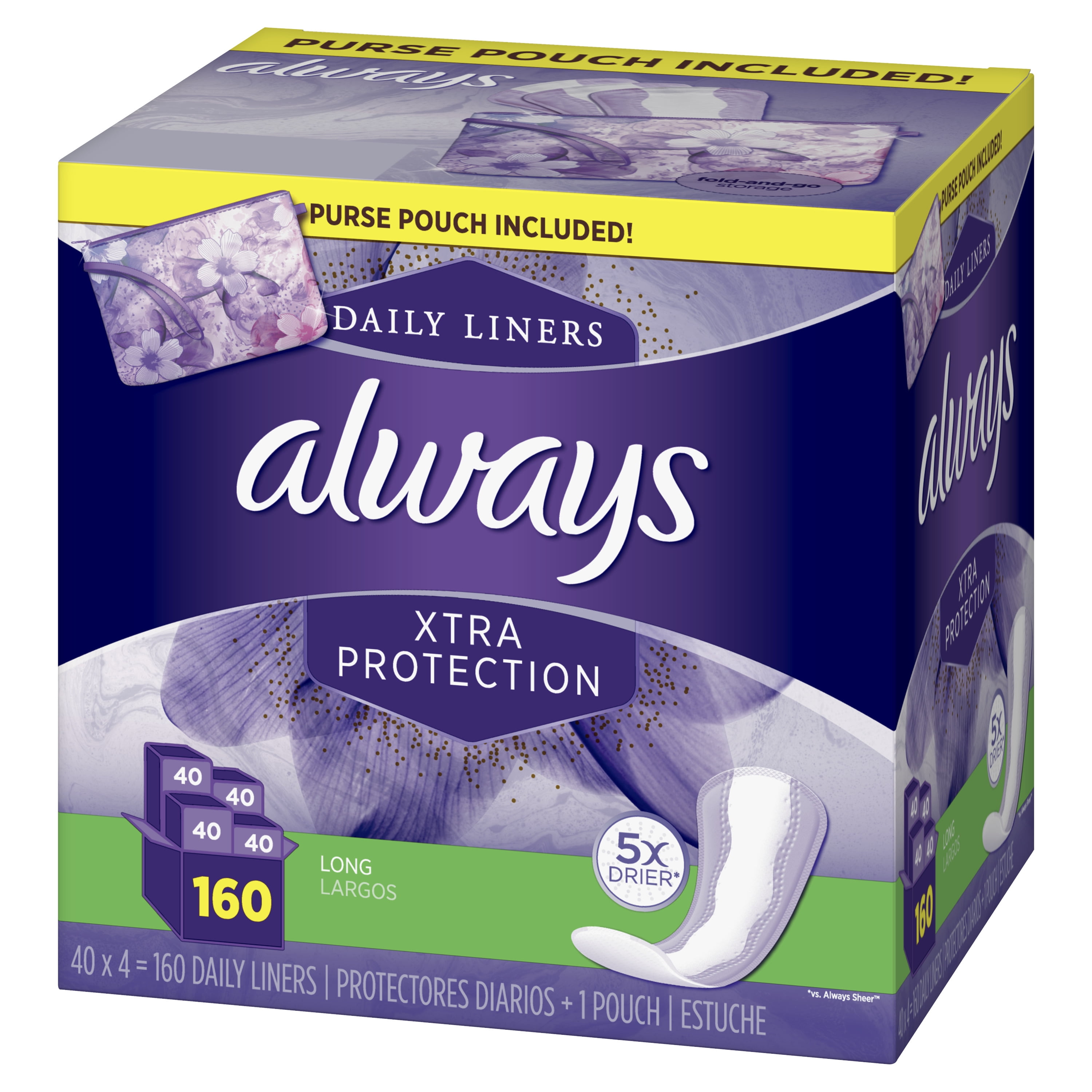 Always Xtra Protection Regular Liners-50 count