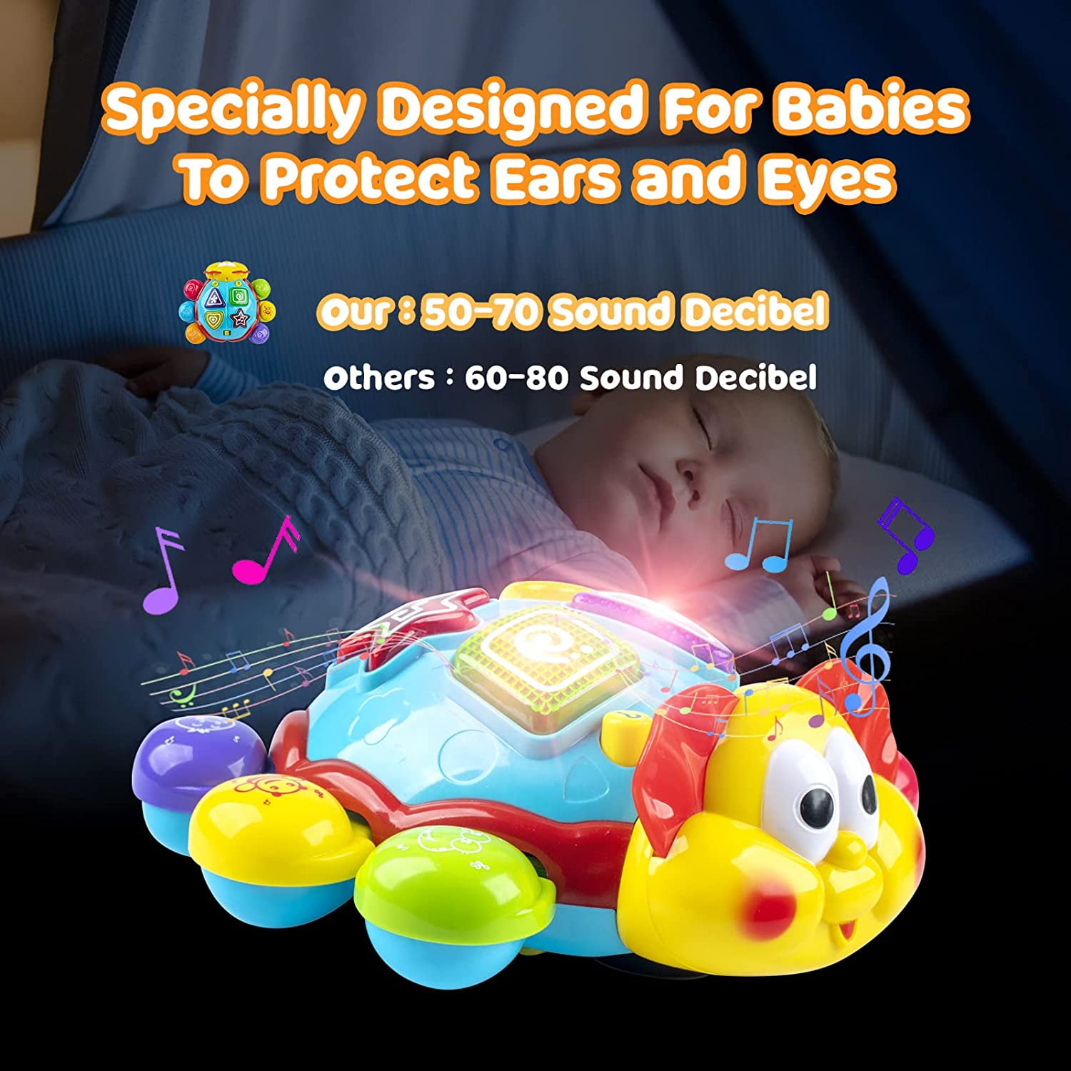 Vanmor Baby Toys 12 to 18 Months Einstein Musical Toy, Infant Crawling Walking Toy for 12-24 Months, Bilingual Toys Spanish English Learning Educational Montessori Toys for 1 Year Old Girl Boy