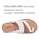 thumbnail image 2 of Sandalias Luoika para mujer, planas, anchas, blancas, tamaño 41 EU/26,7 cm, 2 of 8