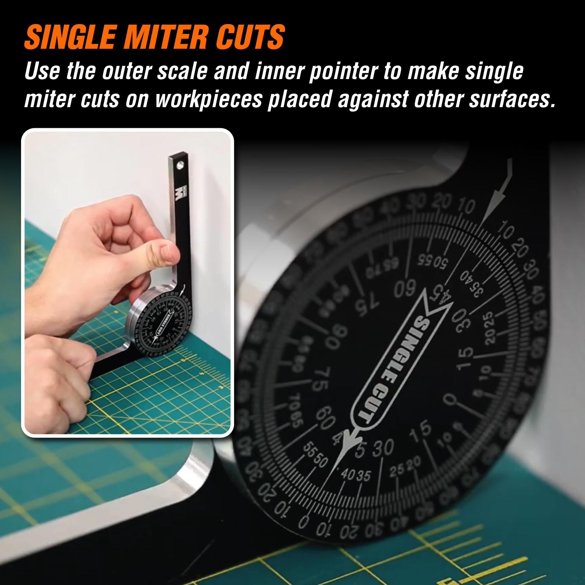 WEN 7.25-Inch Aluminum Alloy Miter Saw Protractor with Laser-Engraved Scales, ME175P
