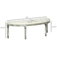 HomCom Tufted Half Circle Ottoman Bench Seat - Off White - Walmart.com