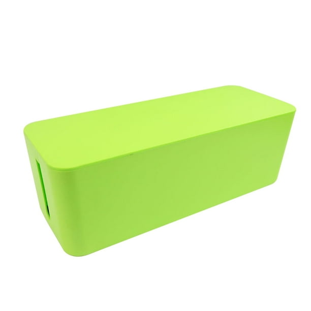 1 organizador de enchufes, caja de gestión de cables, caja organizadora de cables grande, tiras, caja ocultadora de cables, material ABS seguro para el hogar, dormitorio, hotel (negro)