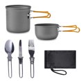 thumbnail image 1 of Decodeary 6PCS/Set Camping Cookware Outdoor Tableware 1-2 People Pot Bowl Equipment, 1 of 6