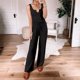 thumbnail image 4 of Blusa sin mangas con cuello en V informal para mujer a la moda + Pantalones largos Conjuntos sólidos de verano Wmkox8yi  bvn538, 4 of 8