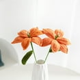 thumbnail image 1 of Tejiendo Tulipanes Ramo de flores artificiales de algodón tejido para decoración del hogar,bodas,fiestas y regalos de cumpleaños (color naranja,1 pieza) Rkxzt, 1 of 9