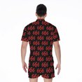 thumbnail image 2 of 666 Satan Pattern Short Sleeve Men'S Rompers Casual Summer Jumpsuits Outfit, 2 of 4