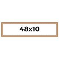 48x10 Frame Charleston Honey Brown Solid Wood Picture Frame Width 1.75 Inches | Interior Depth 0.5