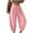 Pink, variant on Harem Pants for Women Elastic High Waist Yoag Pant Cotton Strechy Casual Loose Baggy Trouser Lounge Wear Comfortale Lightweight Summer Ice Silk Trousers