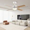thumbnail image 2 of Bright Corners Modern Ceiling Fan with Light and Remote Control for Living Room 4 Blades (Set of 2), 2 of 6