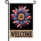 thumbnail image 1 of Bandera de jardín patriótica estadounidense con diseño floral del 4 de julio, de 12 x 18 pulgadas, de doble cara, para decoración exterior, conmemorativa, del Día de la Independencia, bienvenida al, 1 of 6