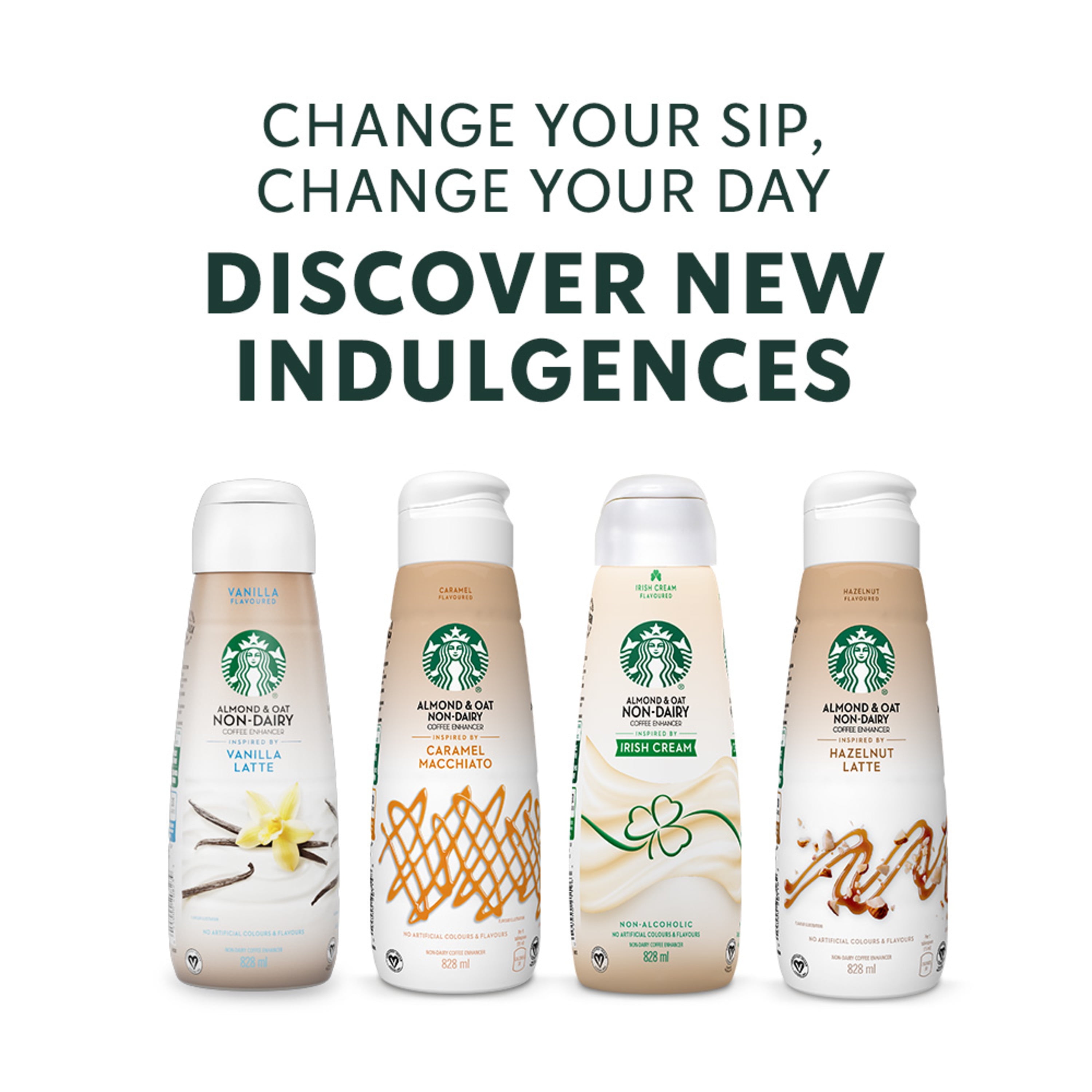 Starbucks Almond And Oat Non Dairy Caramel Macchiato Coffee Enhancer, 0.8 L