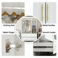 thumbnail image 4 of Oxylife Wardrobe Armoire Closet with 4 Drawers and Clothing Rod for Bedroom in White, 4 of 6