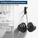 thumbnail image 2 of Gancho de pared adhesivo, toallero de baño, colgador de paños de cocina, perchero adhesivo, fijación a la pared sin taladrar, impermeable, antioxidante, negro, 2 of 5