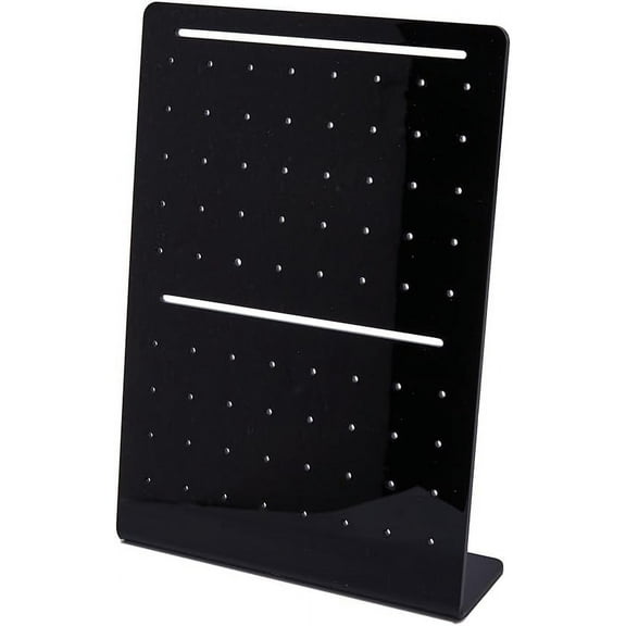 72 Hole Acrylic Black Earring Display Stands Earring Holder L Stud Jewelry Display Holder Organizer Earrings Stand Plastic Display Rack Mixed Color DIY
