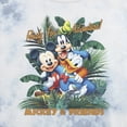 thumbnail image 2 of Junior's Mickey & Friends Ready For Adventure Tropical Crop Graphic Tee White/Blue Large, 2 of 3
