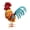 Red yellow, variant on Chicken Ornaments Yard Art Decoration For Backyard Rooster Stakes Sculptures Garden Decoration