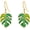 monstera, variant on Maple Leaf Earrings for Women 925 Sterling Silver Fall Leaf Earrings Dangle Thanksgiving Jewelry for Her