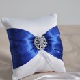 thumbnail image 4 of Coussin de Mariage en Satin avec Anneau et Strass 10*10cm, 4 of 8