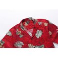 thumbnail image 2 of Men's Aloha Shirt S Burgundy Palm Tree, 2 of 2