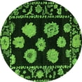 thumbnail image 1 of Ahgly Company Indoor Round Abstract Green Modern Area Rugs, 3' Round, 1 of 4