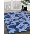thumbnail image 2 of Ahgly Company Indoor Square Abstract Sky Blue Abstract Area Rugs, 7' Square, 2 of 6