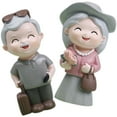 thumbnail image 4 of 2 figuras de resina para pareja mayor, abuela y abuelo, decoración de mesa, 4 of 6