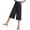 Black, variant on cllios Outlet Plus Size Cotton Linen Capris Pants Women Summer Elastic Waist Pant Casual Flowy Drawstring Comfy Trousers Lightweight Beach Pants