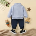 thumbnail image 4 of UYYX Toddler Outfits For Boys 2T Clothes Boys Toddler Boy Clothes Long Sleeve Sweatshirt Pants Set Fall Winter Outfits 12-18 Months, 4 of 8