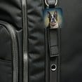 thumbnail image 6 of Boston Terrier Dog Illustration Faux Leather Square Keychain, 6 of 7