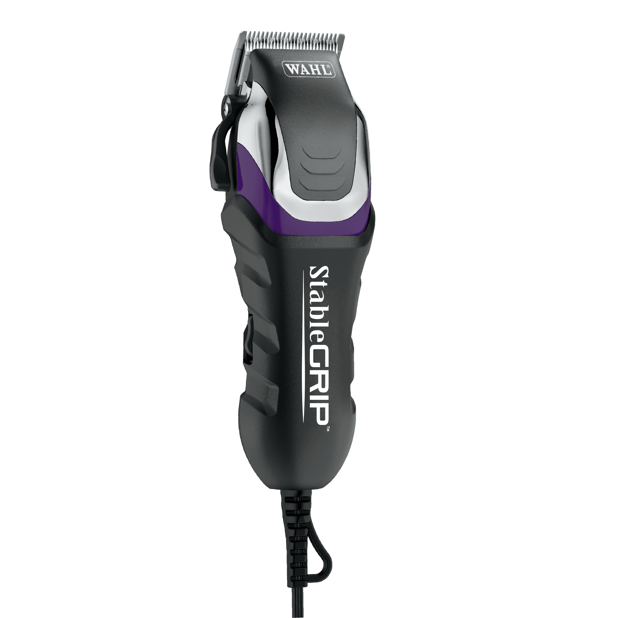 Wahl PROFESSIONAL Stable Grip 1-Speed Adjustable Corded Electric Equine Grooming Kit, Black Purple 3025532