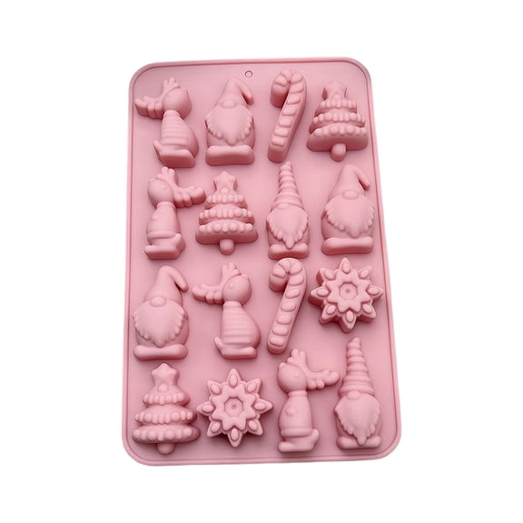 Seasonal Silicone Dessert Mold Christmas Baking Tray for Candy Chocolate Jelly and Ice Party Treat Making