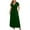 Army Green, variant on Plus Size Maxi Dress for Women Short Sleeve Solid V Neck Long Dress High Waisted Pleated A Line Dresses with Pockets Army Green XL